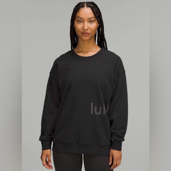 lululemon athletica Tops - Lululemon Perfectly Oversized Graphic Black EUC